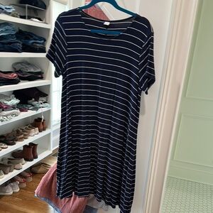 Navy Striped Women's Dress
